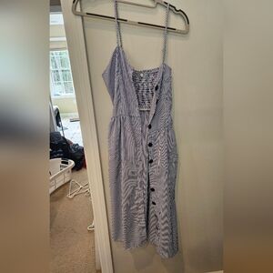 Striped Button-Down Maxi Dress